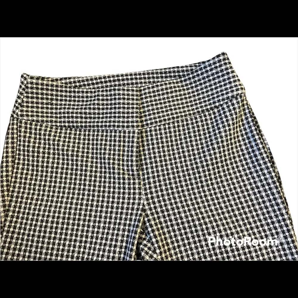 ALFANI BLACK & WHITE GINGHAM PANTS - Picture 1 of 5